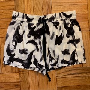 Pam & Gela Black and White Abstract Shorts